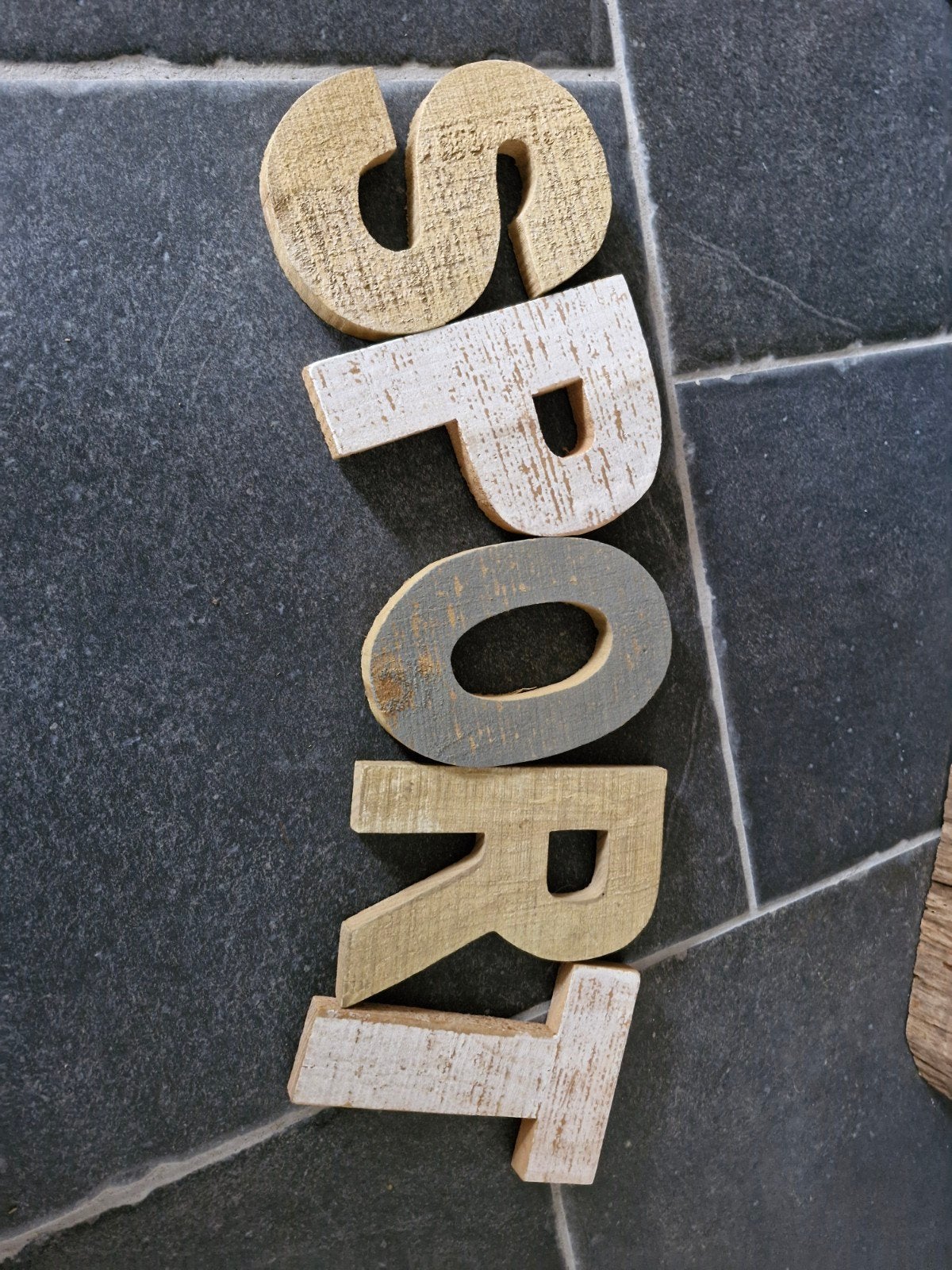 Houten letters SPORT, Antiek en Kunst, Ophalen of Verzenden