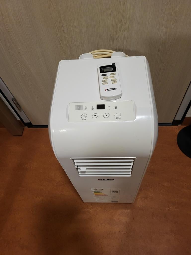 Fairline mobiele airco met afstandsbediening en afvoerslang, Ophalen, Mobiele airco, Afstandsbediening, 3 snelheden of meer