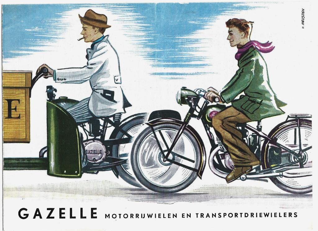 Gazelle motor tweewieler transport driewieler folder (GA14), Motoren, Ophalen of Verzenden, Overige merken