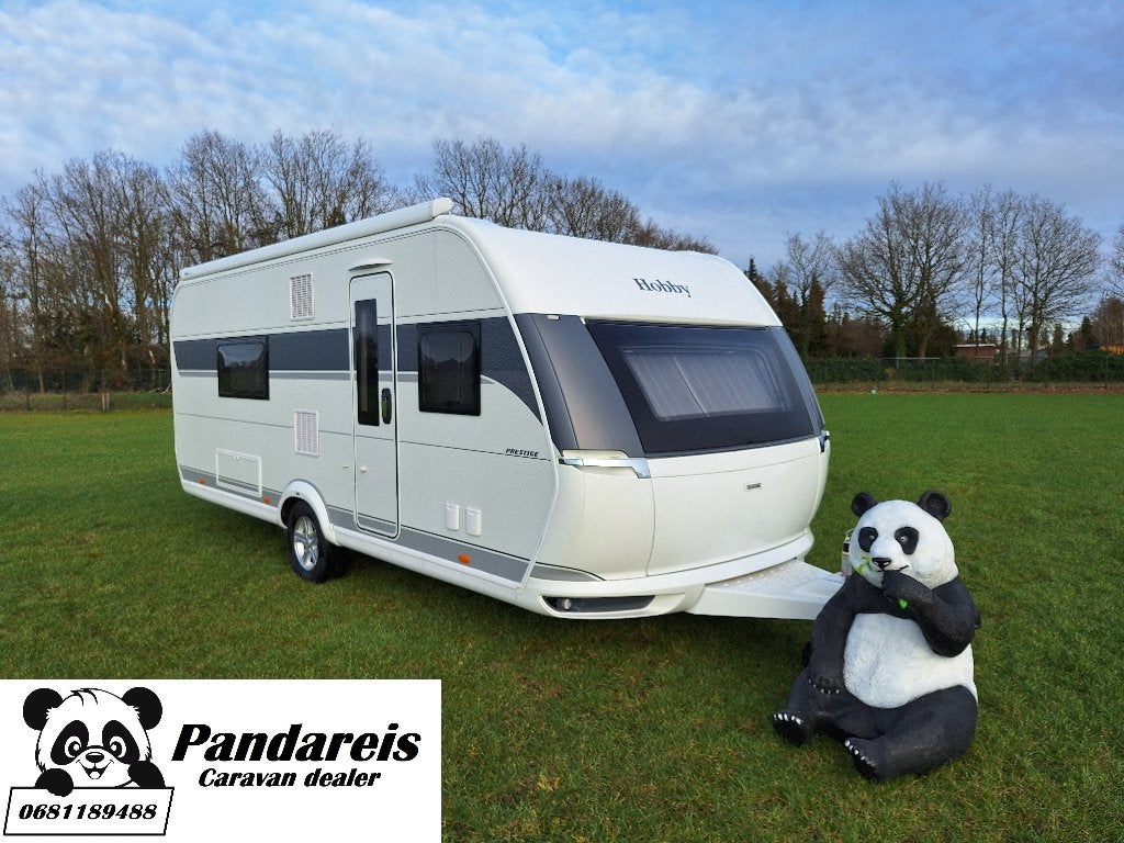 Hobby 560 WFU Prestige 2025 MOVER + AIRCO + LUIFEL, Caravans en Kamperen, Omvormbare zithoek, Schokbreker, Rondzit, Hobby