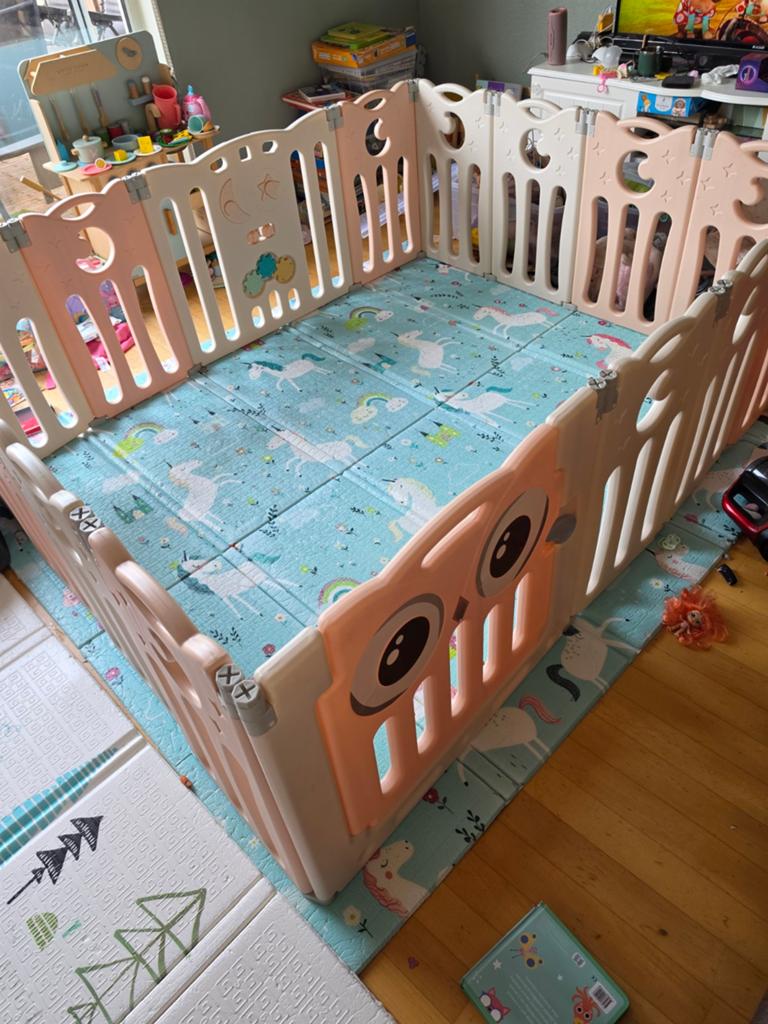 Costway playpen with playmat, Ophalen, Gebruikt
