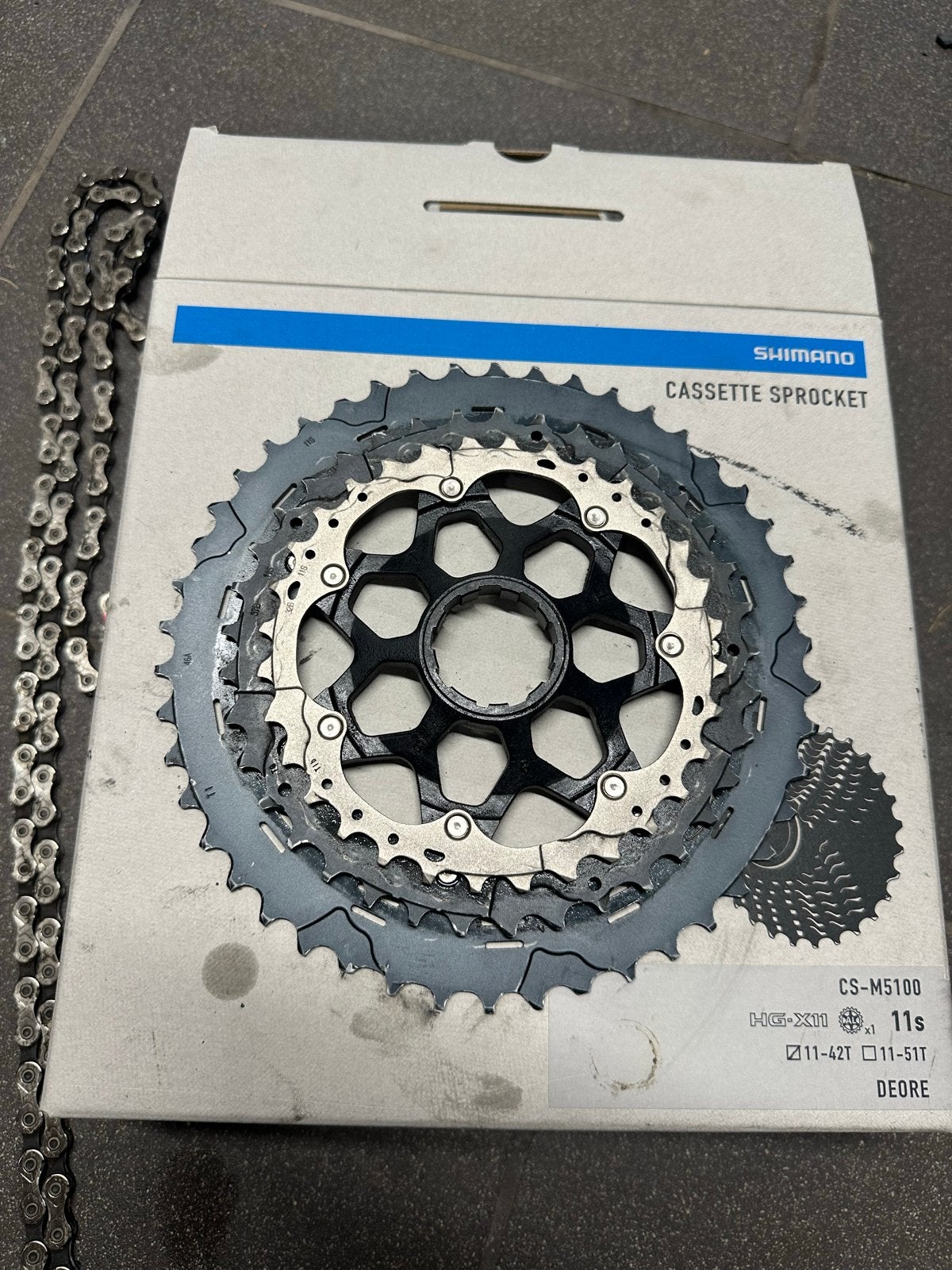 Shimano CS-M7000 Dyna-Sys11 Cassette en Ketting, Ophalen of Verzenden, Gebruikt, Mountainbike, Derailleur of Ketting