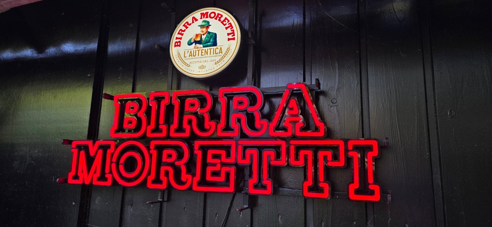 Birma Moretti Neon Reclame, Ophalen, Zo goed als nieuw, Reclamebord