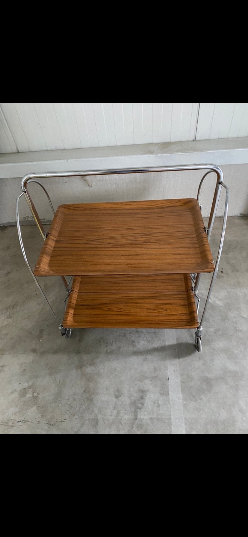 Vintage Bremshey & Co serveerwagen, 1960-1970, Ophalen