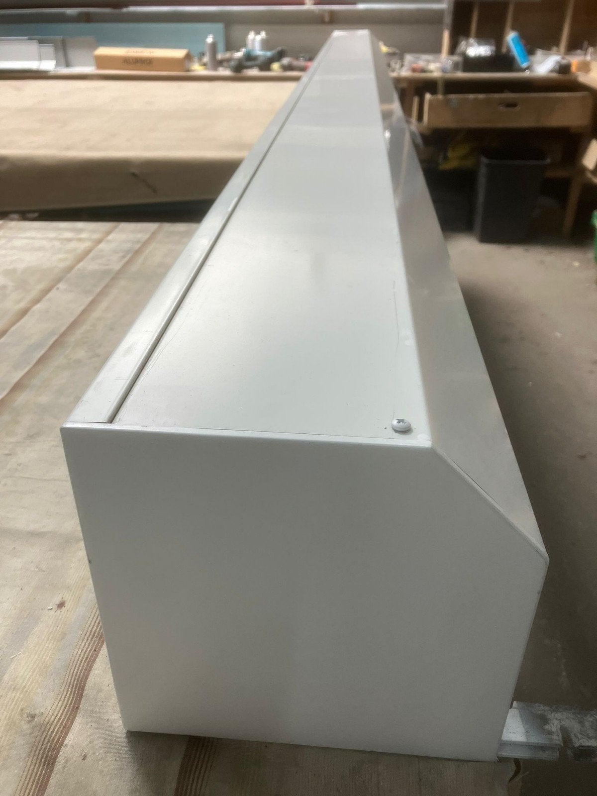 Rolluik elektrische/*afstandb 312cm.breed x 245.5cm hoog, Doe-het-zelf en Verbouw, Rolluiken, Ophalen, 200 cm of meer, Wit, 200 cm of meer