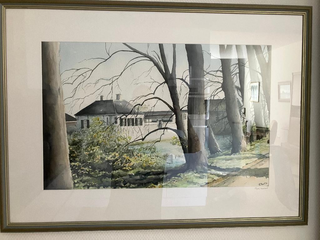 Kasteeltje van Oyen (aquarel), Ophalen, Zo goed als nieuw, Schilderij, 75 tot 100 cm