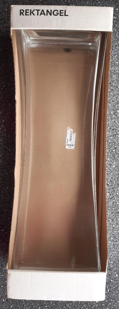 Vaas Ikea Rektangel * Glas * € 8,50, Ophalen, Zo goed als nieuw, Glas, 45 cm