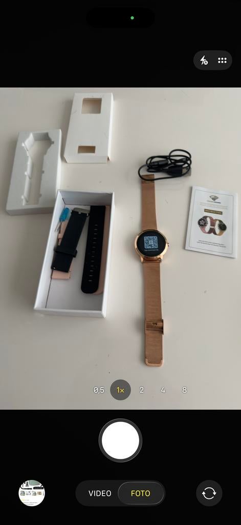 GOLDEN SOUND Amoled Smartwatch Rose goud, Hartslag, Ophalen of Verzenden, Zo goed als nieuw, Android