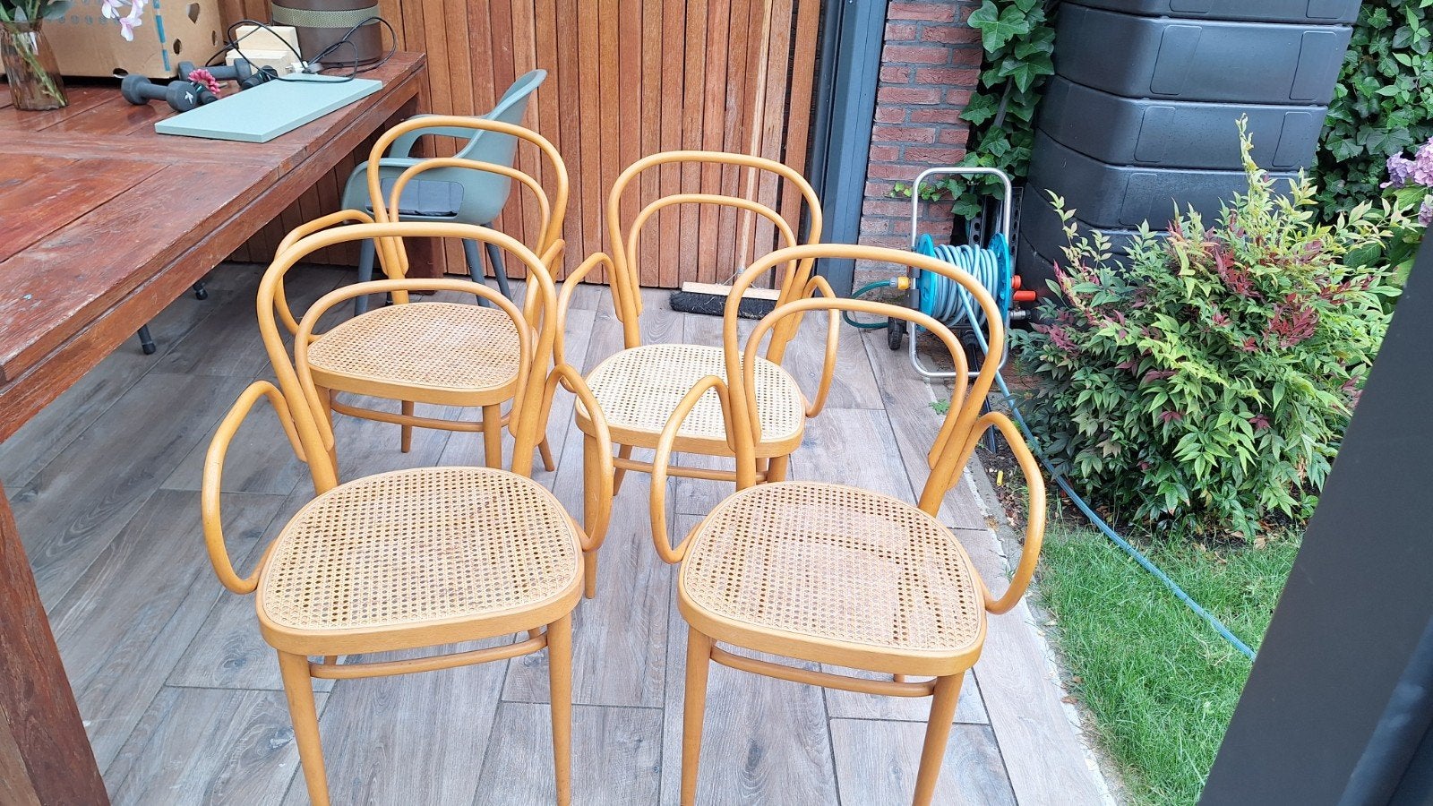 Origonele Vintage Thonet 2014rf stoel 4 stuks, Ophalen, Gebruikt, Stoel, 2 zitplaatsen