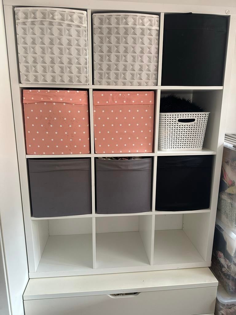 IKEA Kallax Kast met 12 vakken 4x3 wit, Ophalen, Zo goed als nieuw, 25 tot 50 cm, Minder dan 150 cm