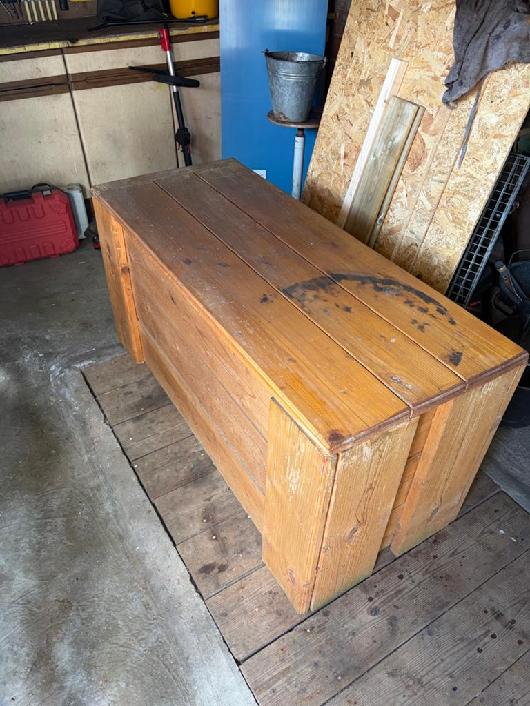 Robuuste houten kist zonder bodem - 132x54x65 cm, Ophalen, Gebruikt, 50 tot 100 cm, 50 tot 75 cm