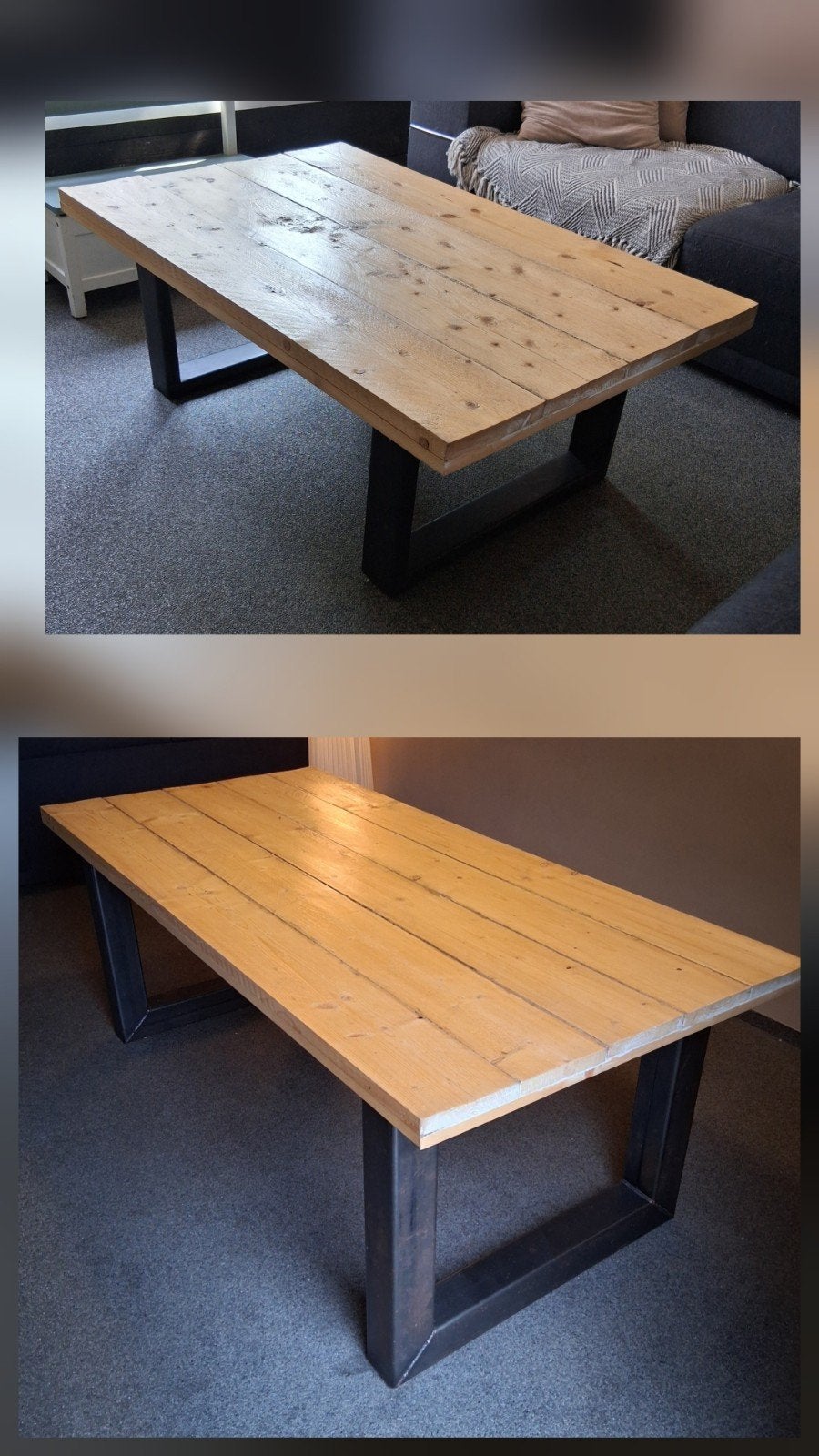 Industriele salontafel en eettafel | set | MOET WEG!, Ophalen