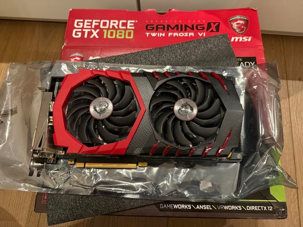 MSI GeForce GTX 1080 GAMING X TWIN FROZR VI, PCI-Express 3, Gebruikt, HDMI, Ophalen of Verzenden