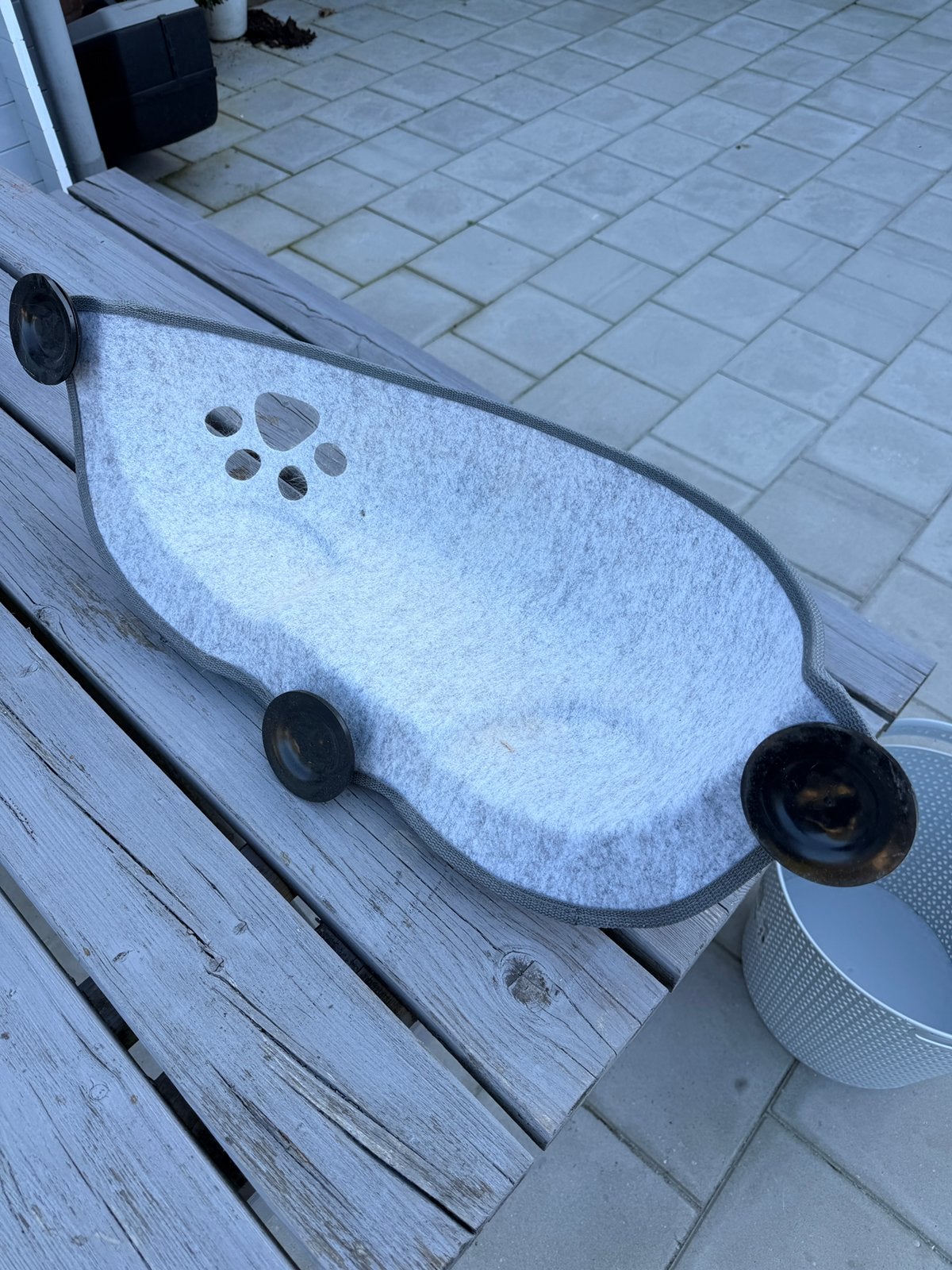 Kattenmand met zuignappen, Dieren en Toebehoren, Ophalen of Verzenden, Gebruikt, Vilt