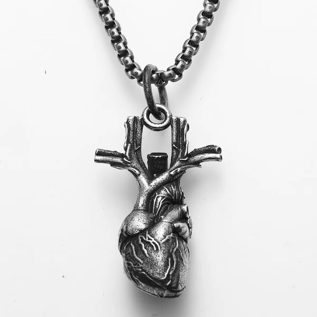 Roestvrij Stalen Hart Ketting, Verzenden, Nieuw, Zilver, Overige materialen