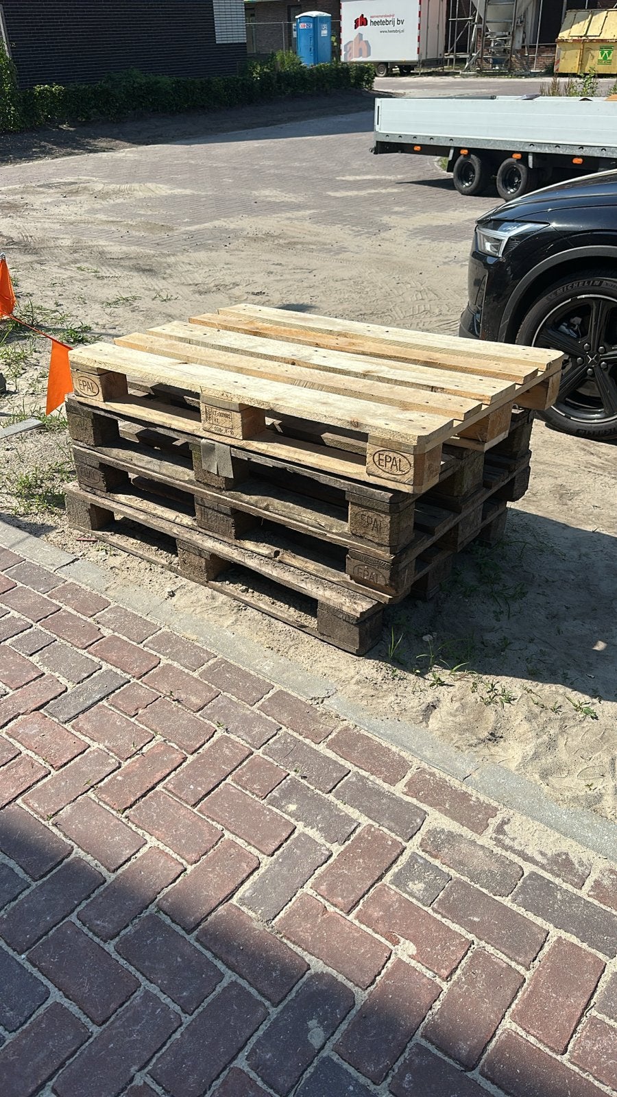 Diverse pallets te koop, Ophalen, Gebruikt, Hout, 100 mm of meer