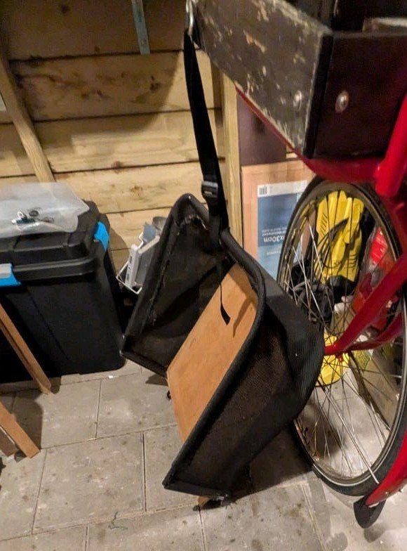 Grasmaaier opvangbak, Tuin en Terras, Grasmaaiers, Ophalen, Gebruikt, Handgrasmaaier, Opvangbak