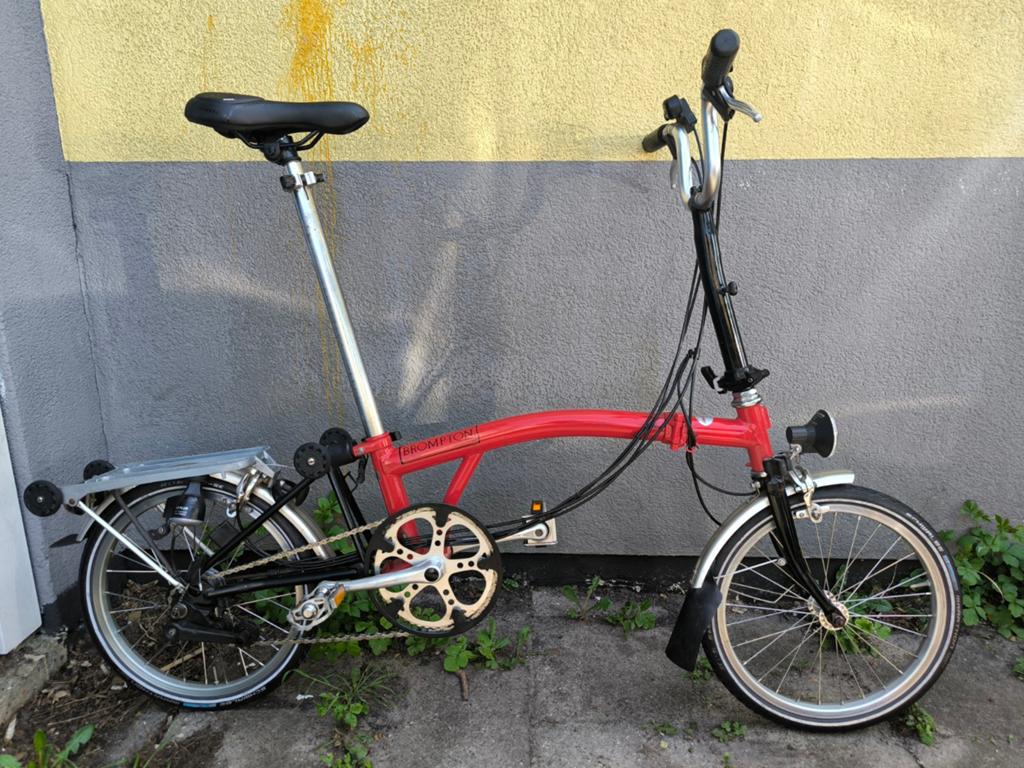 Brompton Vouwfiets met 6 versnellingen in goede staat, Brompton, 16 tot 18 inch, Versnellingen, Ophalen of Verzenden