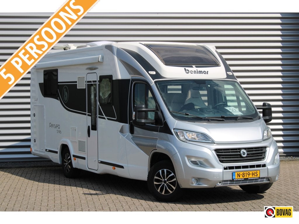 Benimar Perseo 596 Fiat 130PK Dakairco Navi 5-persoons, Caravans en Kamperen, Campers, Ringverwarming, Fiat, 7 tot 8 meter, Bedrijf