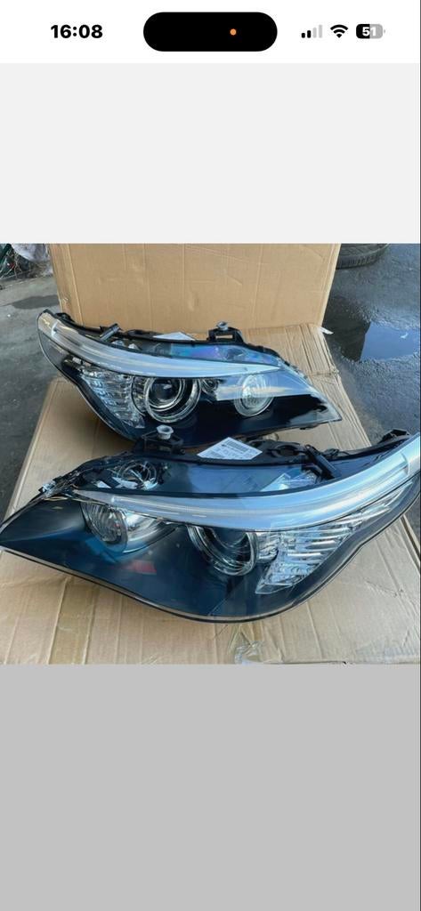 BMW E60 E61 Koplampen Xenon Adaptive Links Rechts Set, Auto-onderdelen, Verlichting, Ophalen of Verzenden, Gebruikt, BMW