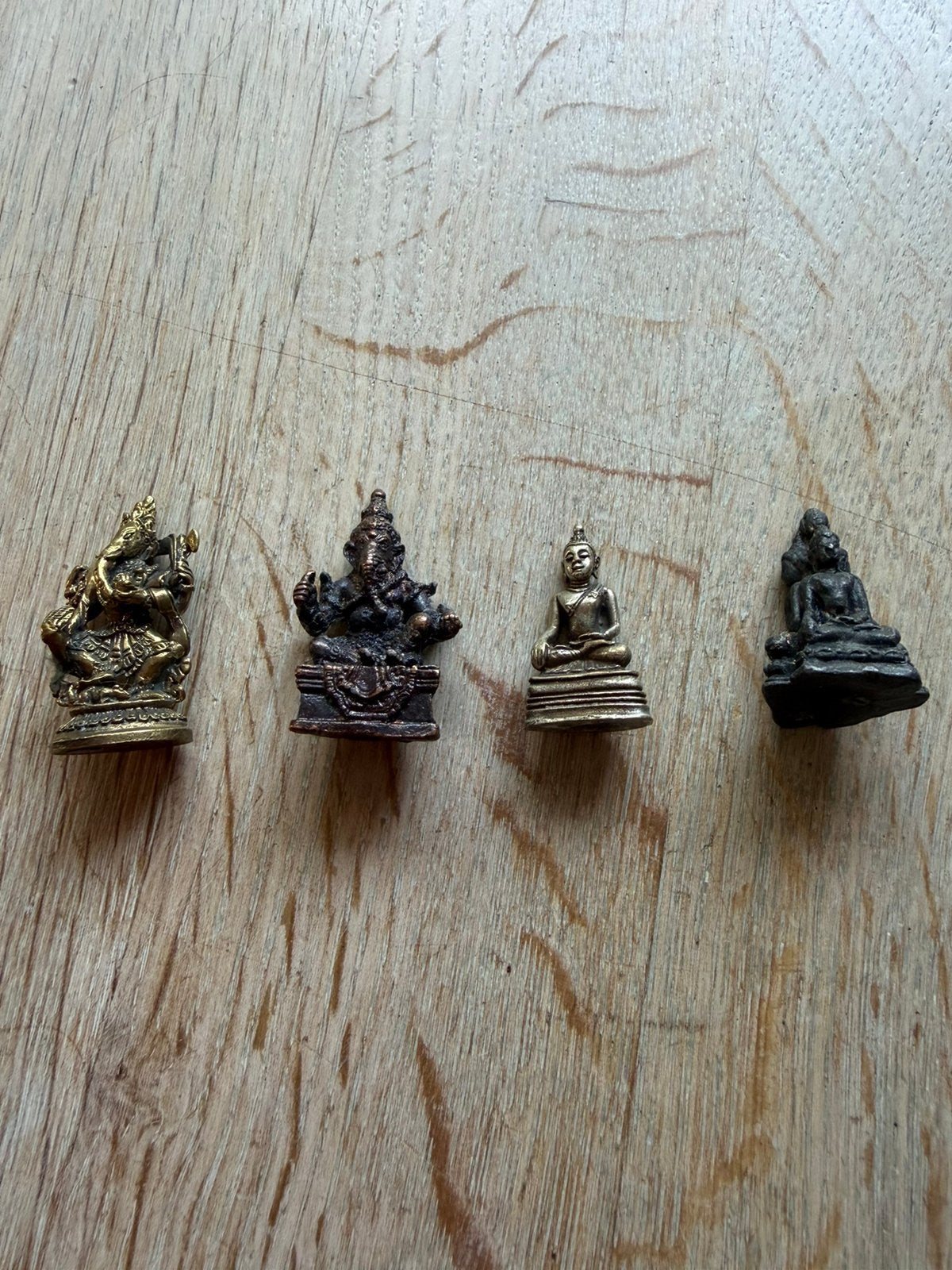 4 mini boeddhaatjes, Ophalen of Verzenden