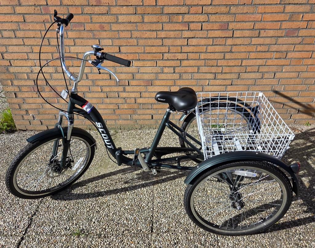Driewieler vouwfiets, Fietsen en Brommers, Fietsen | Driewielfietsen, Ophalen, Gebruikt, Schijfrem, Scout