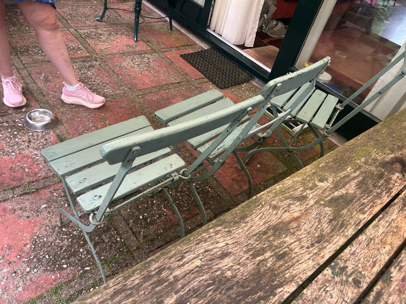 6 Antieke Hardhouten Tuinstoelen uit begin 1900, Ophalen
