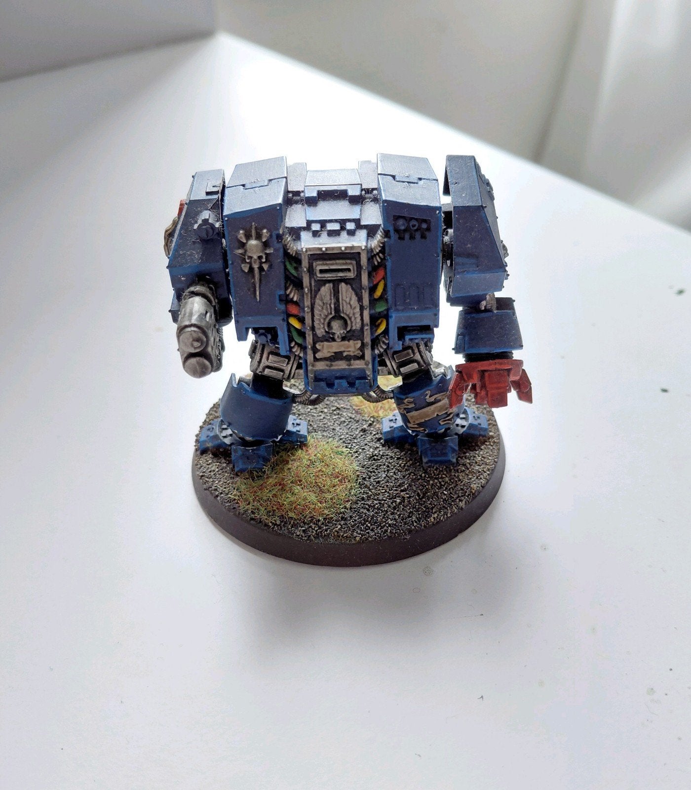 Warhammer 40k space marine venerable dreadnought gepaint, Hobby en Vrije tijd, Wargaming, Zo goed als nieuw, Warhammer 40000, Figuurtje(s)