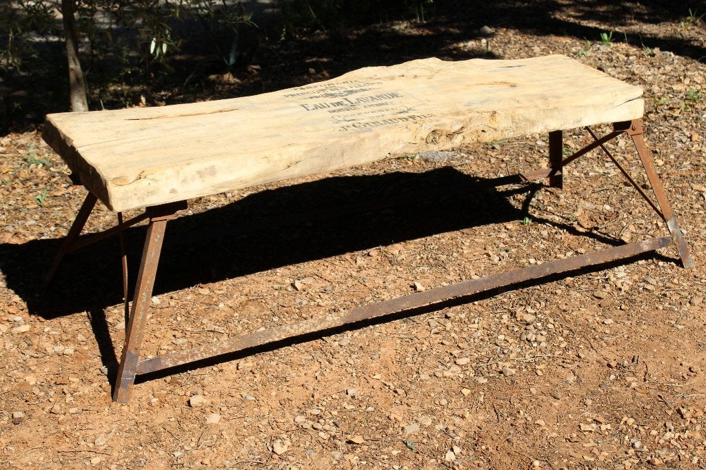 Brocante - Unieke boomstam-sidetable of bank!, Gebruikt, 150 tot 200 cm, Rechthoekig, Landelijk robuust