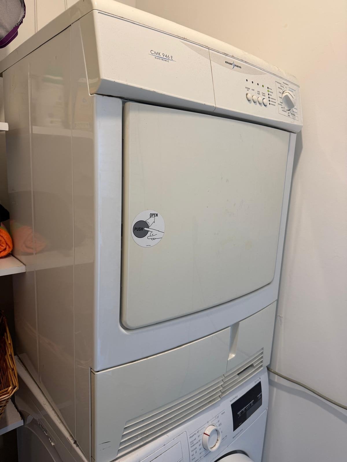 Marijnen CMK 946 E Elektronische Wasdroger, 6 tot 8 kg, Gebruikt, Ophalen of Verzenden, Voorlader