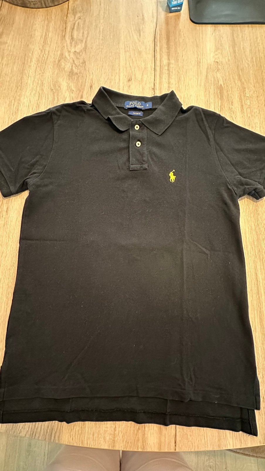 Polo Ralph Lauren Custom Fit Polo Shirt Zwart Maat S, Ophalen of Verzenden, Gedragen, Maat 46 (S) of kleiner, Zwart