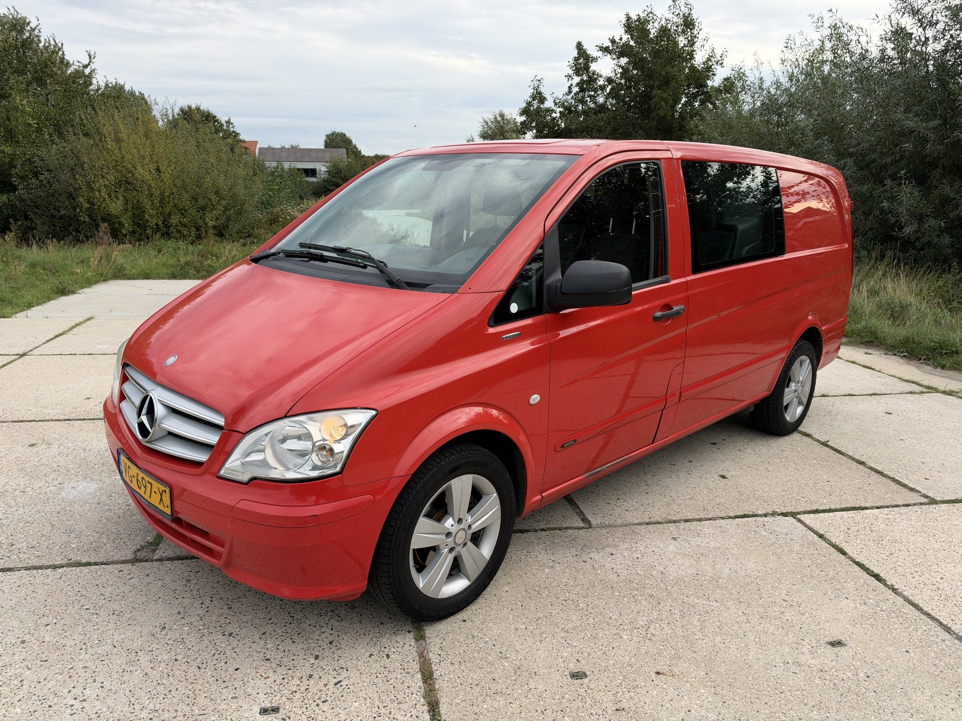 Mercedes-Benz Vito 116 CDI airco automaat dubbele cabine, Auto's, Euro 5, Gebruikt, Zwart, 4 cilinders