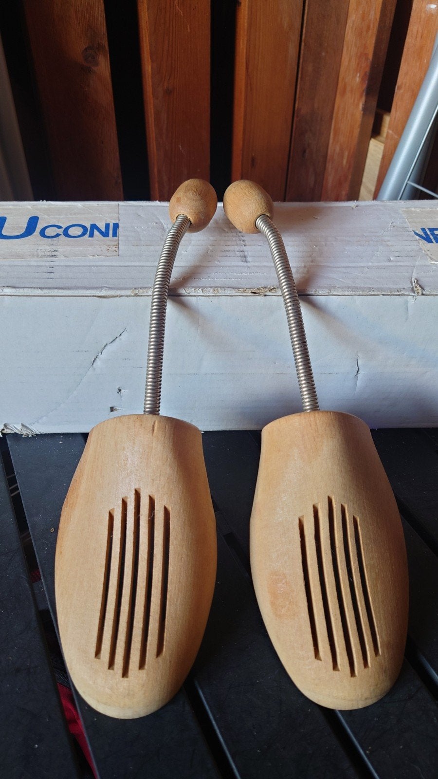 Houten schoenspanners met spiraalveer, Ophalen of Verzenden, Gedragen, Bruin, Overige typen