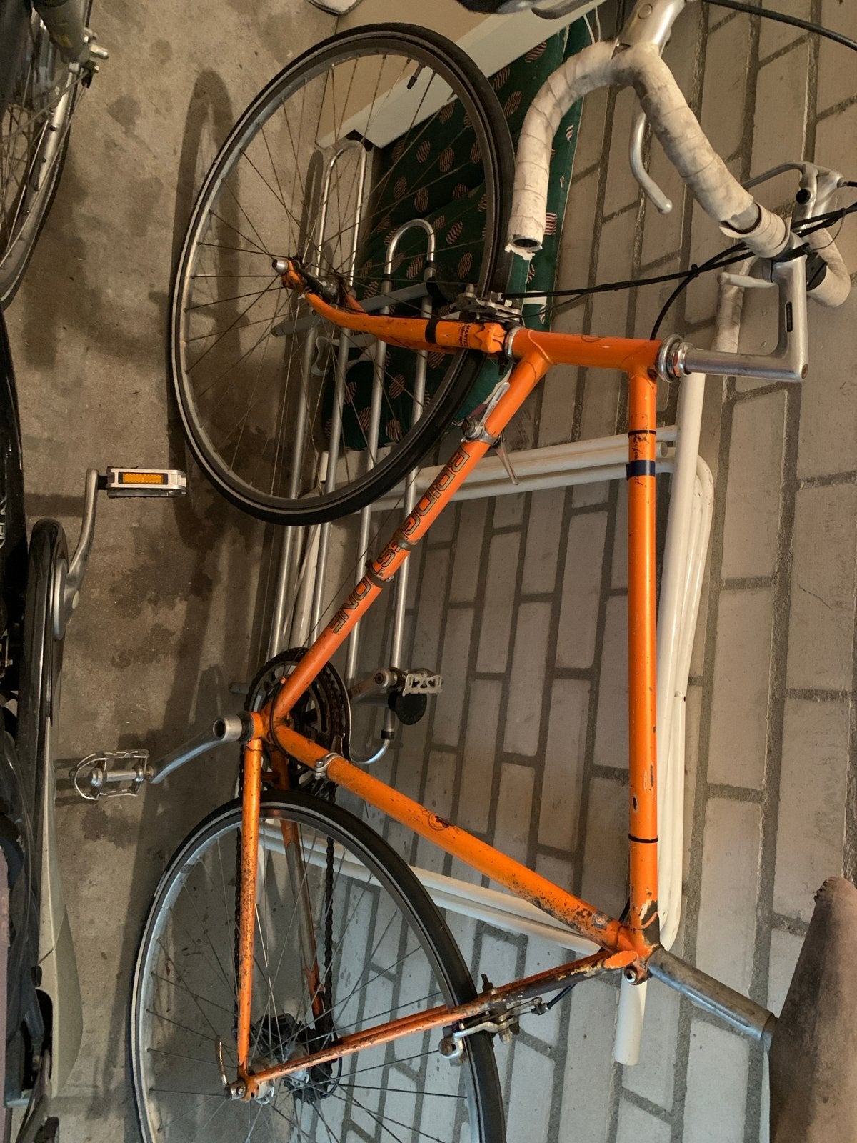 Bridgestone racefiets - Vintage oranje, Fietsen en Brommers, Gebruikt, Staal, 53 tot 57 cm, Ophalen