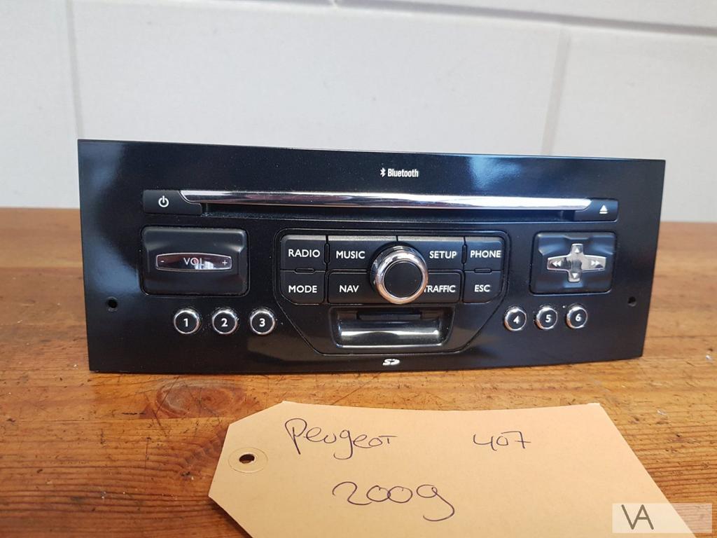 Peugeot 407 2007 - 2010 rneg navigatie radio 96653743xn €150, Gebruikt, -, -, Ophalen of Verzenden