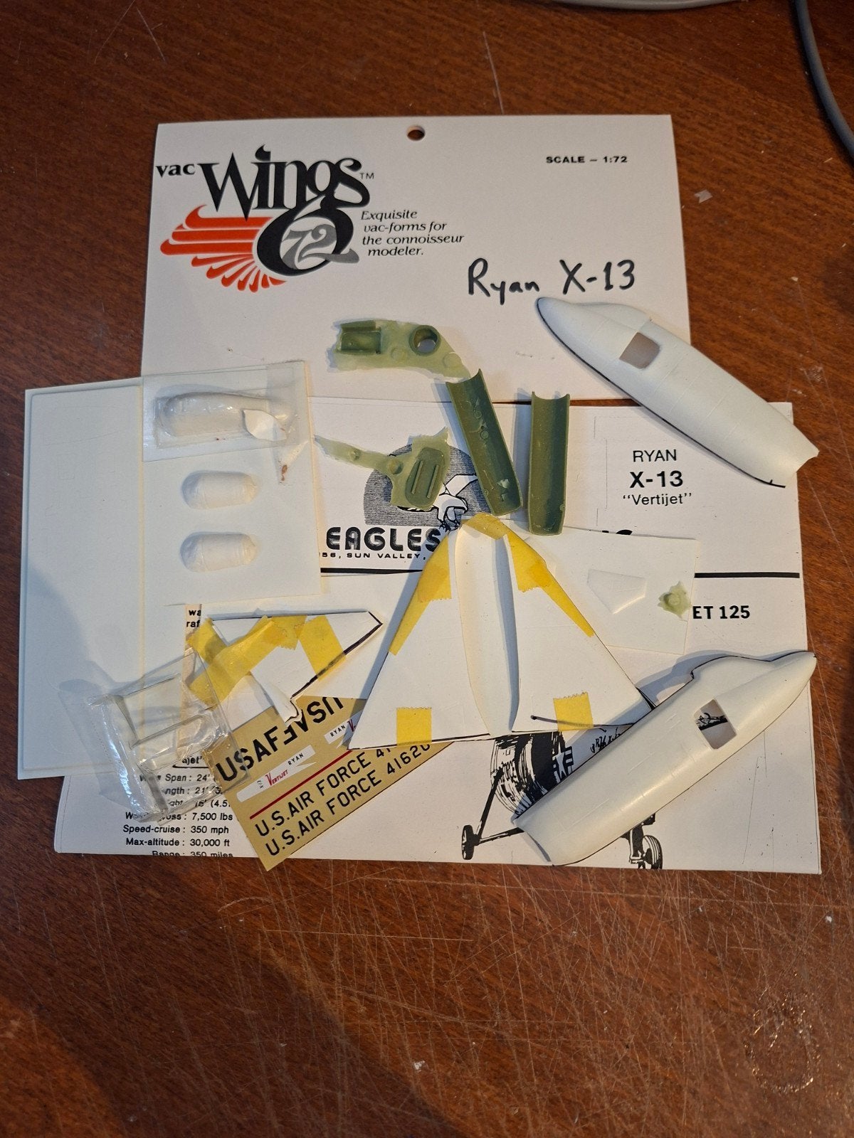 Vac Wings Ryan X-13 Vertijet schaalmodel 1:72, Overige merken, 1:72 tot 1:144, Gebruikt, Verzenden