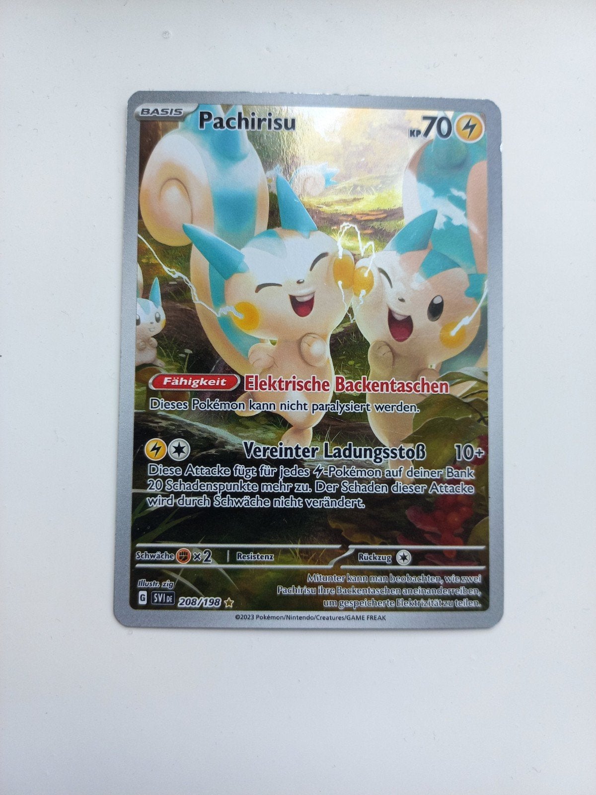 Pokémon Kaart Pachirisu 208/198 (Duits), Verzenden, Zo goed als nieuw
