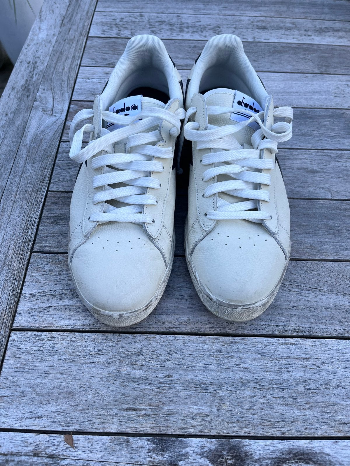 Diadora Game Low Waxed Sneakers - Maat 45, Ophalen of Verzenden, Gedragen, Wit, Sneakers of Gympen