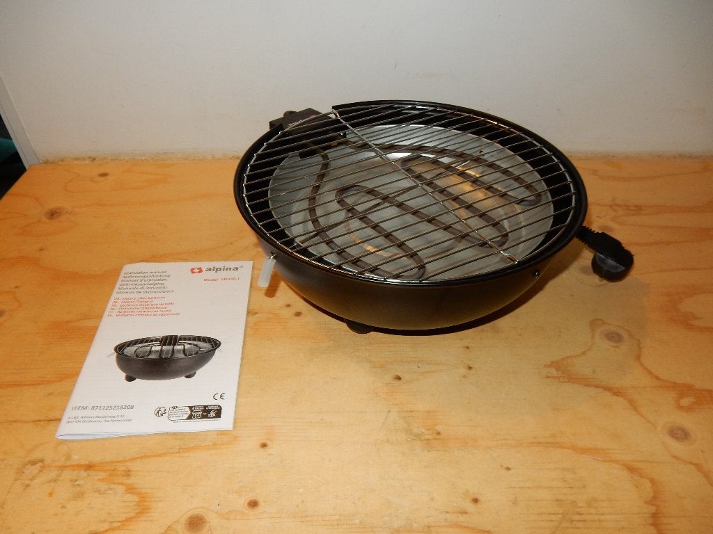 Alpina elektrische tafel barbecue, Ophalen of Verzenden, Zo goed als nieuw