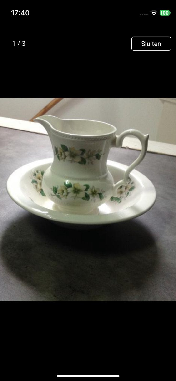 Antieke kan en schaal set - Lord Nelson Pottery, Ophalen of Verzenden