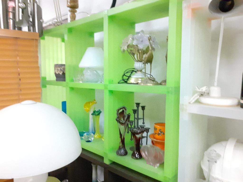 Cubitec Roomdivider groen kunststof retro jaren 70 design, Gebruikt, Lundia, ?, Kunststof
