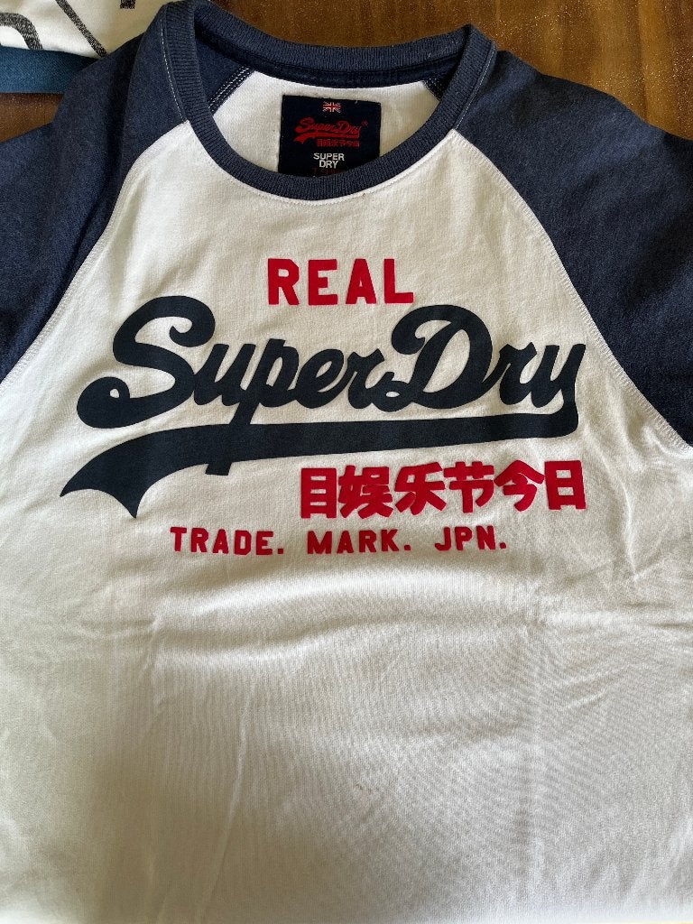 Superdry t-shirt, Kleding | Heren, T-shirts, Wit, Overige maten, Ophalen of Verzenden, Gedragen