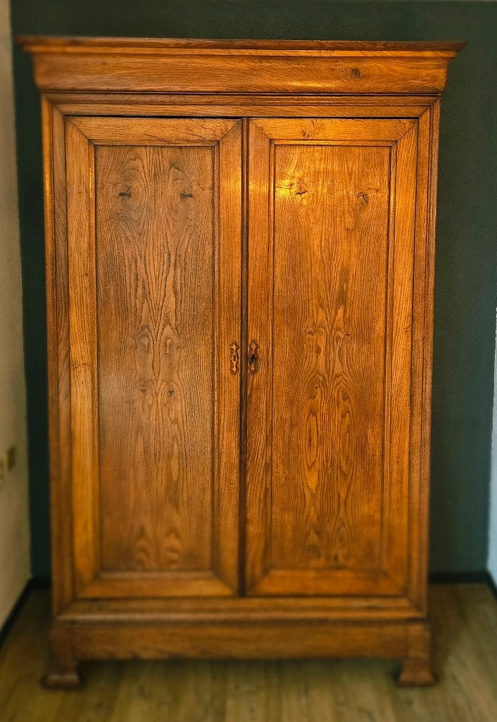 Antieke Franse Louis Philippe kast - massief eiken, Antiek en Kunst, Antiek | Meubels | Kasten, Ophalen