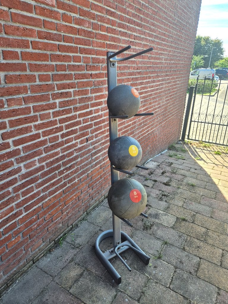 Hastings medicineball-set met opbergrek, Ophalen, Gebruikt