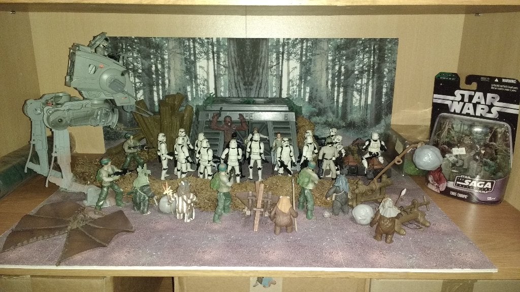 Star Wars Endor Attack Diorama met figuren, Verzamelen, Star Wars, Ophalen, Zo goed als nieuw, Actiefiguurtje