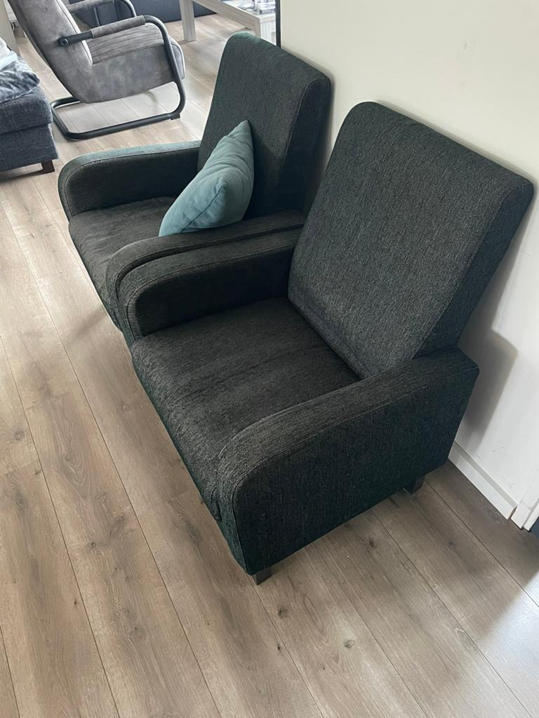 Gratis af te halen 2x fauteuil, Ophalen, Eenpersoons, 75 tot 100 cm, Zo goed als nieuw