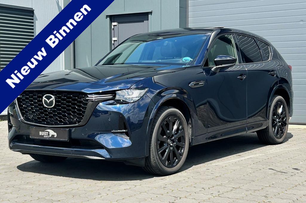 Mazda CX-60 2.5 e-SkyActiv PHEV Homura Plus VOL! (bj 2024), Auto's, Mazda, Automaat, Zwart, 4 cilinders, Blauw