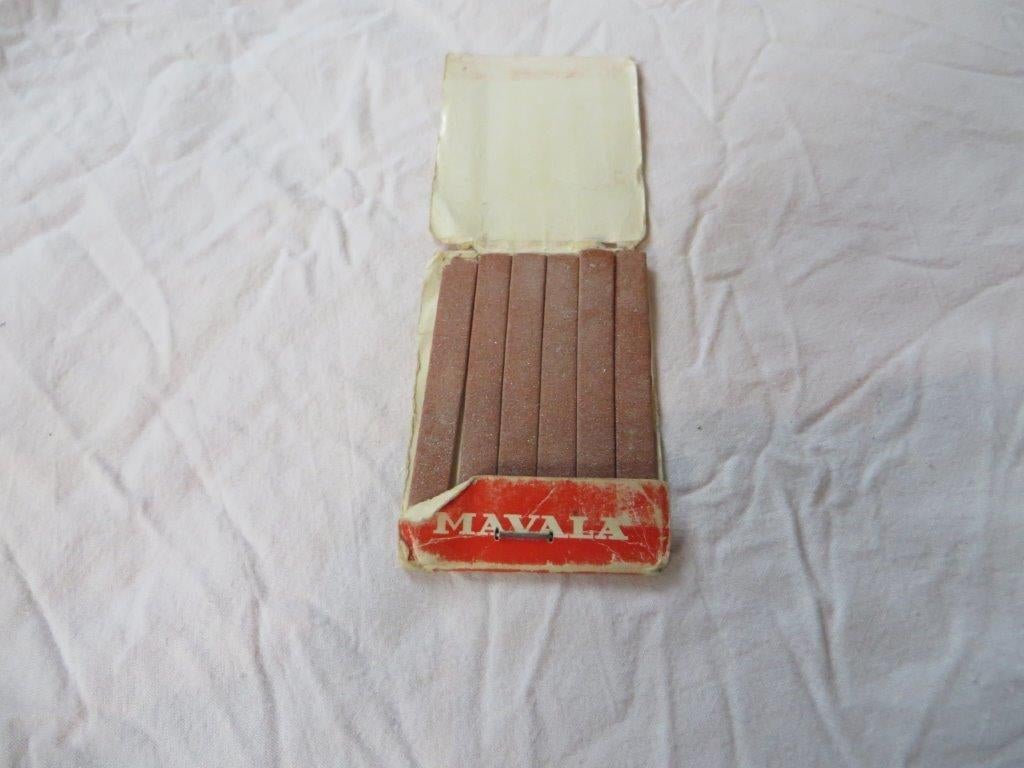 Retro - Vintage jaren 60 Mavala doosje met nagelvijl strips, Ophalen of Verzenden, Persoonlijke verzorging