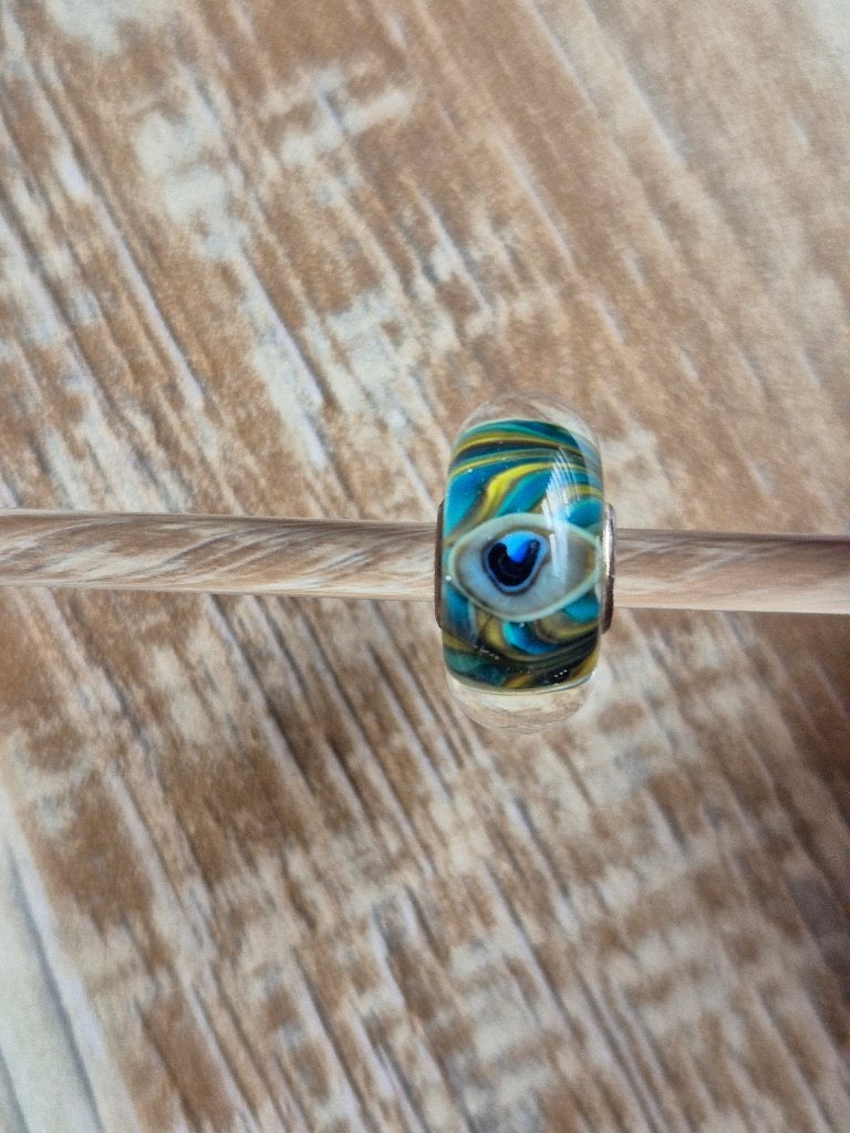 Trollbeads Uniek Peacock CC, Glas of Kristal, Nieuw, Ophalen of Verzenden, Trollbeads