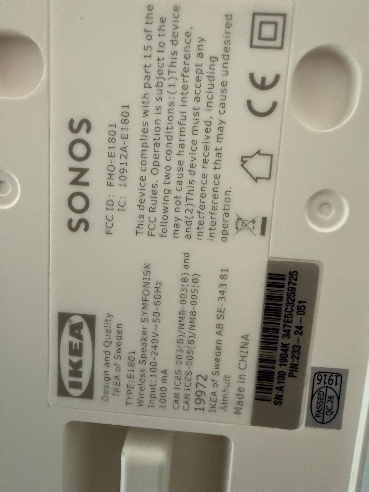 2 stuks IKEA SYMFONISK WiFi boekenplank speaker (Sonos), Ophalen of Verzenden, Zo goed als nieuw, Sonos, Minder dan 60 watt
